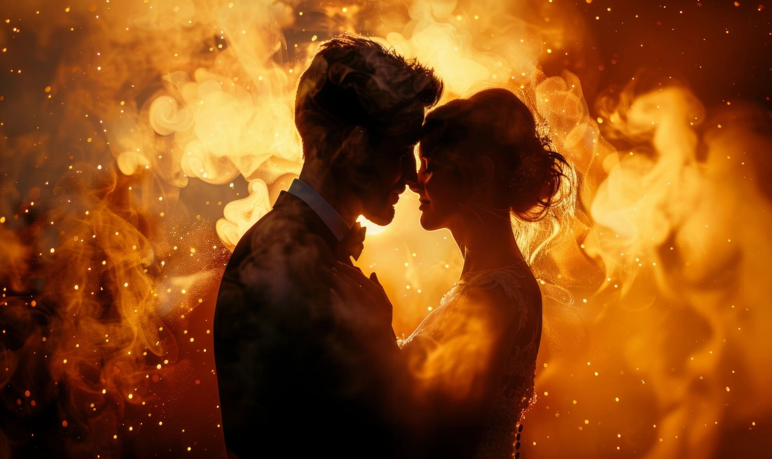 Couple in sacred connection — twin flame journey